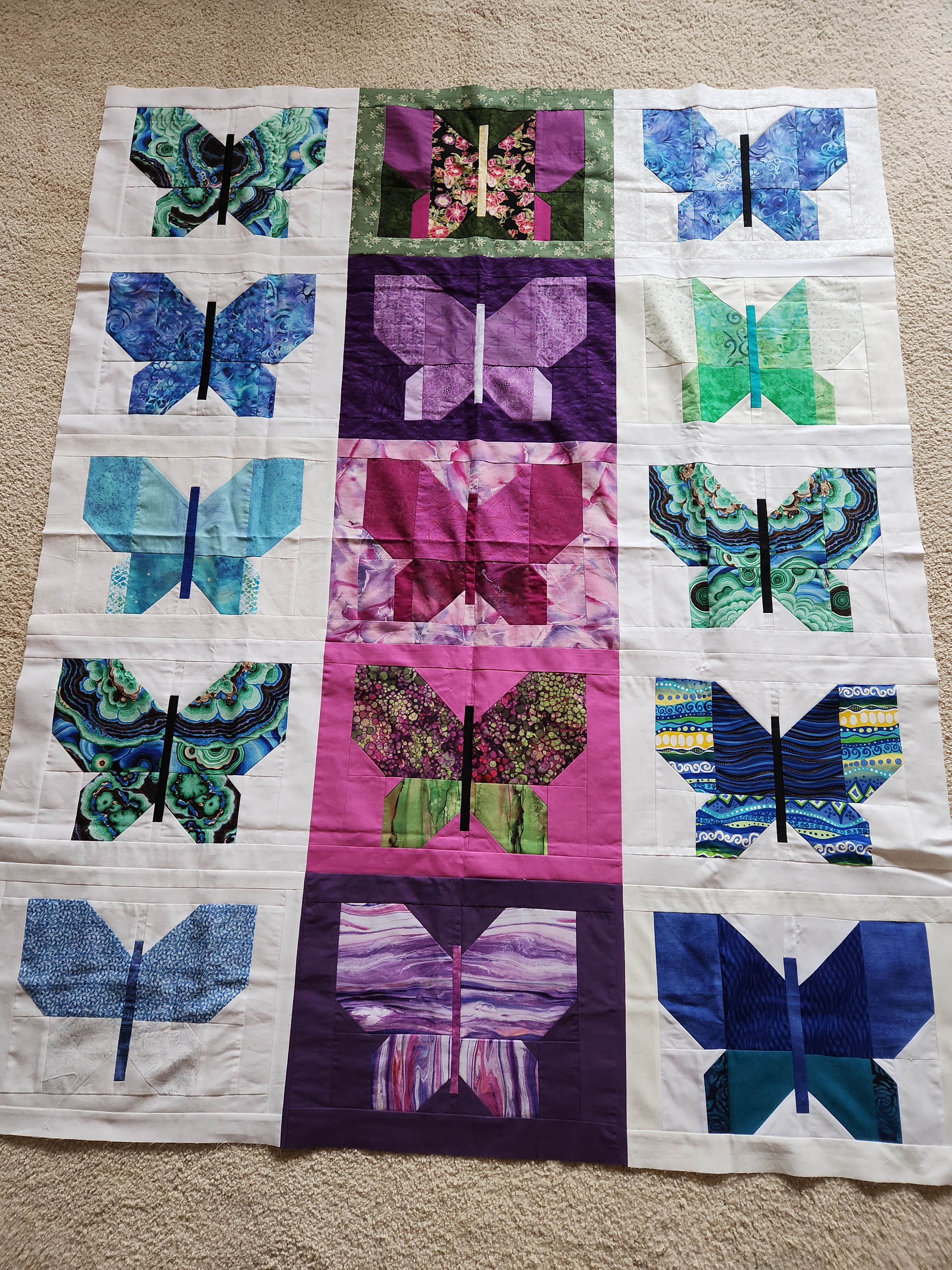 Passage Quilt made by Columbia River Sewing volunteers for patients at Providence St. Vincent.